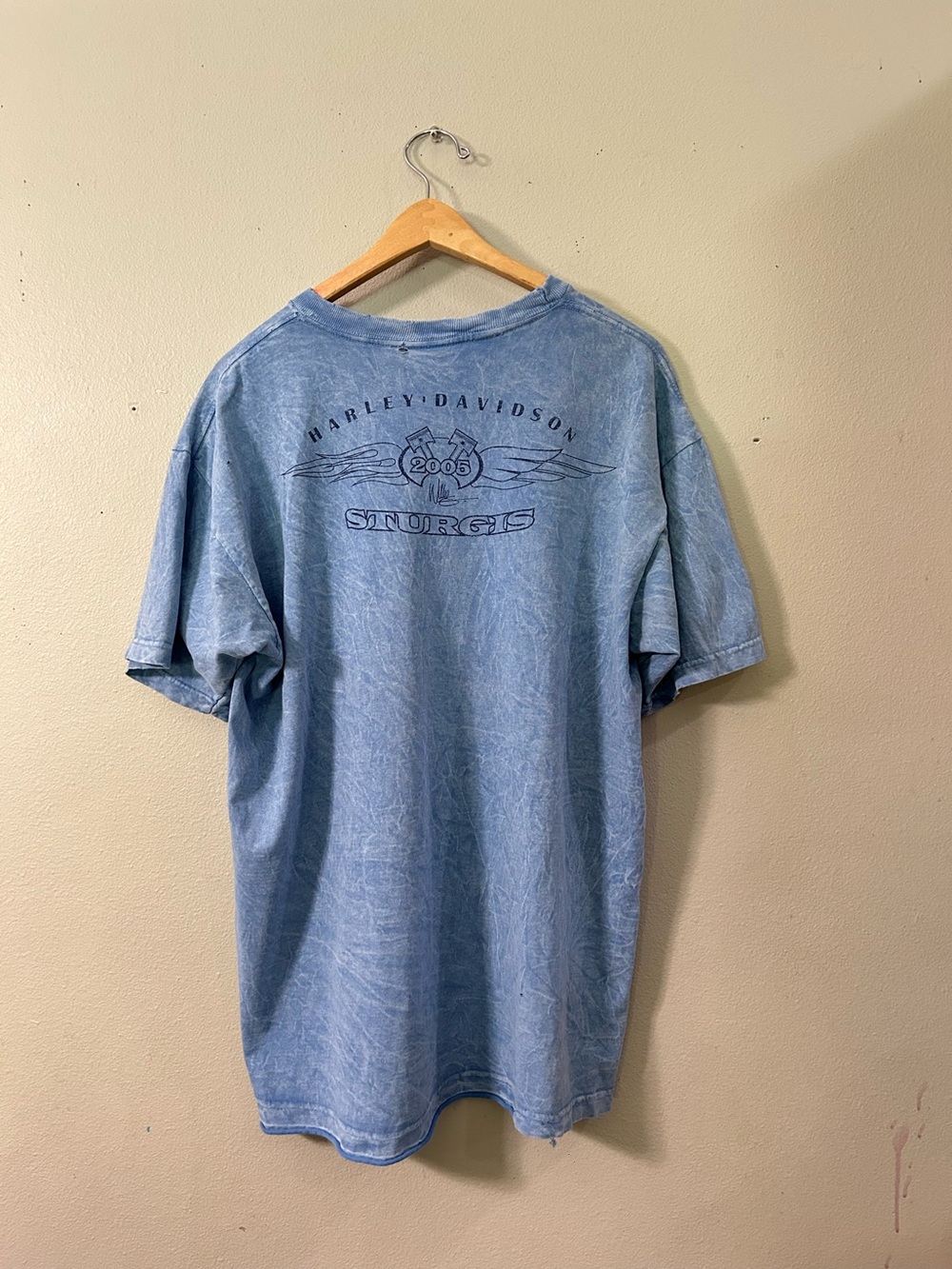 Vintage Y2K Harley Davidson Davidson 2005 Sturgis t-shirt Acid Wash T-Shirt L